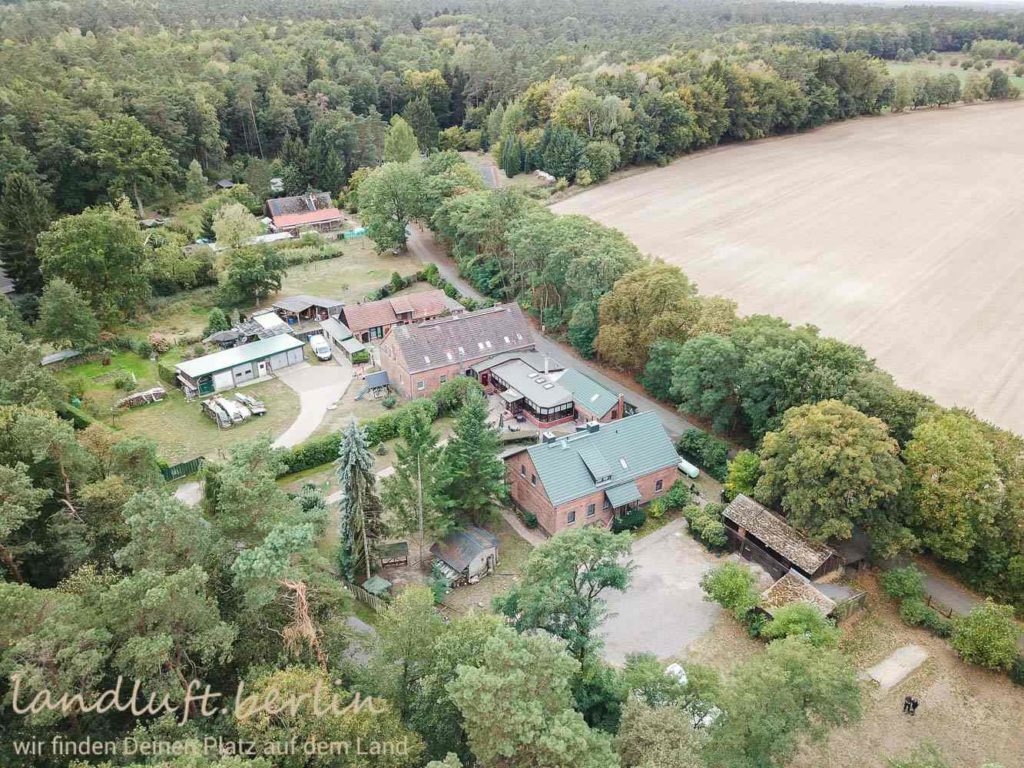 Forsthaus in wunderschöner Naturlage in der Nähe von Berlin zu verkaufen, Luftbild