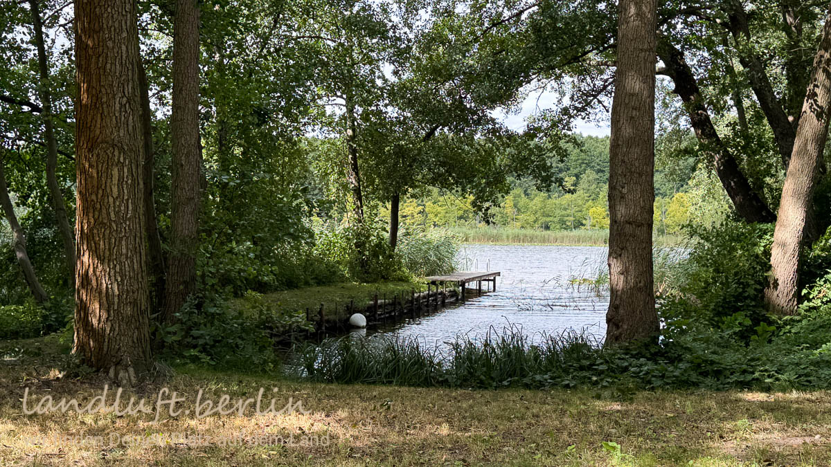 Der kleine Privathafen mit Steg