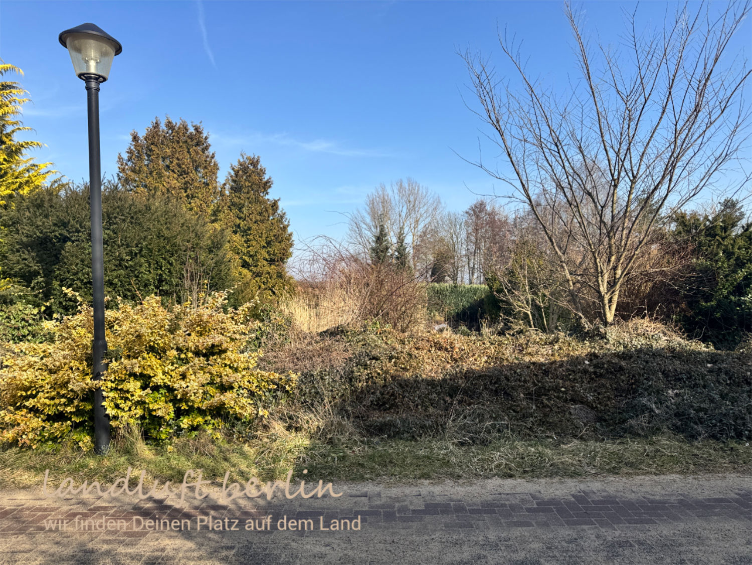 Gartenland, Anblick von Süden