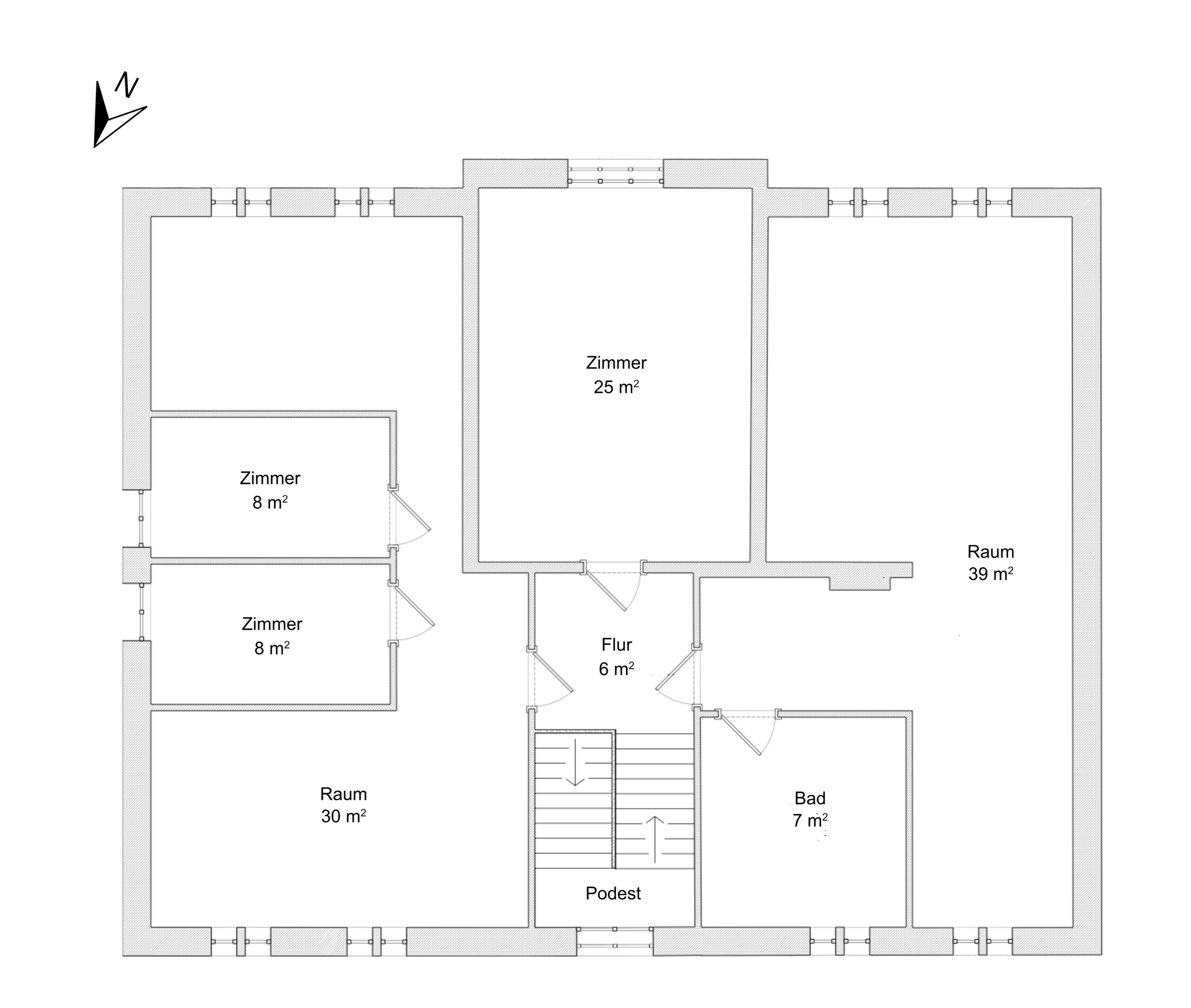 Grundriss Dachgeschoss Wohnhaus